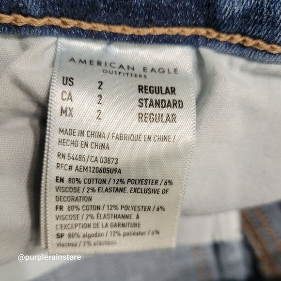 American Eagle Jeans 2 R Jegging Super Hi Rise Next Level Stretch Medium Wash - Picture 6 of 13
